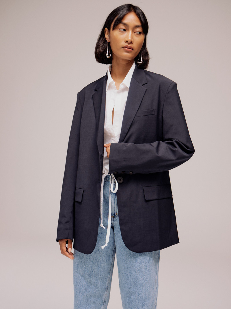 Mijeong Park Oversized Blazer - Navy 