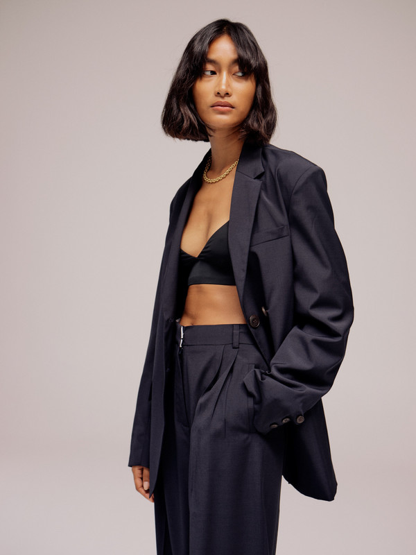 Mijeong Park Oversized Blazer - Navy 