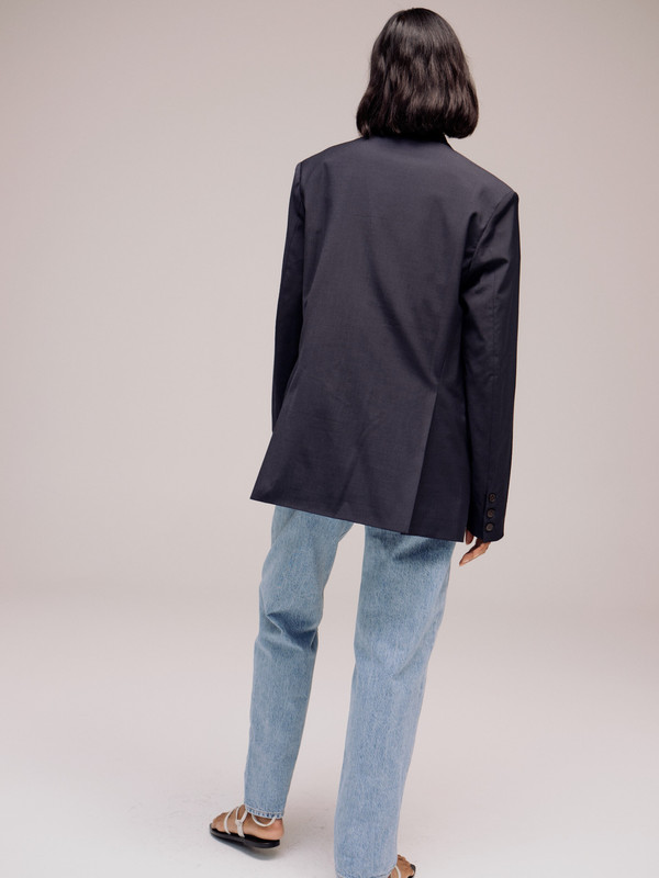 Mijeong Park Oversized Blazer - Navy 