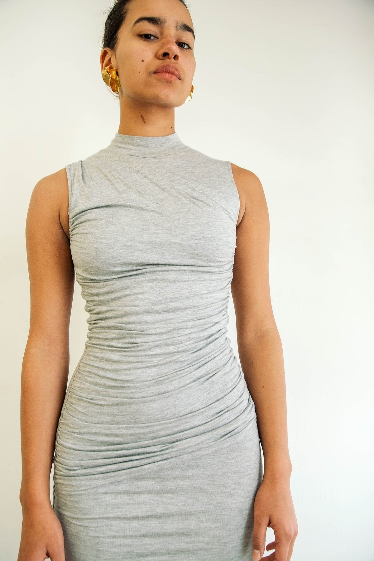 Line by K Heather Ayme Dress - Grey | Garmentory