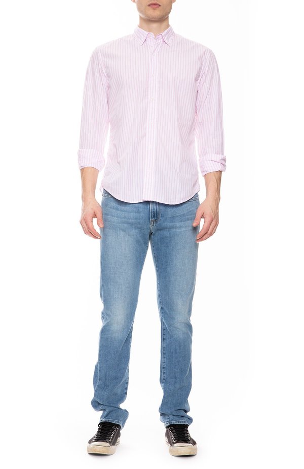 Frank & Eileen Finbar Cotton Multi Stripe Shirt - Pink Frank & Eileen Finbar Cotton Multi Stripe Shirt - Pink
