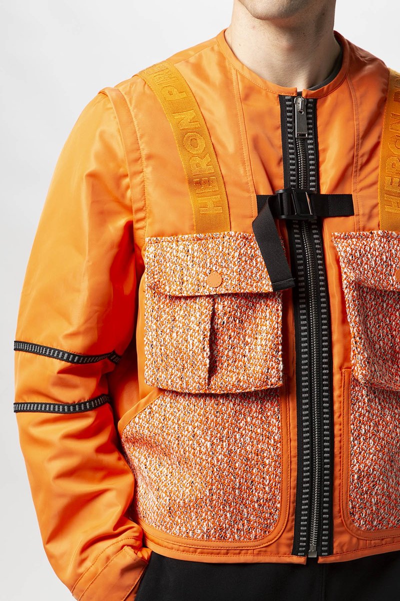 Heron Preston Utility Tweed Jacket | Garmentory