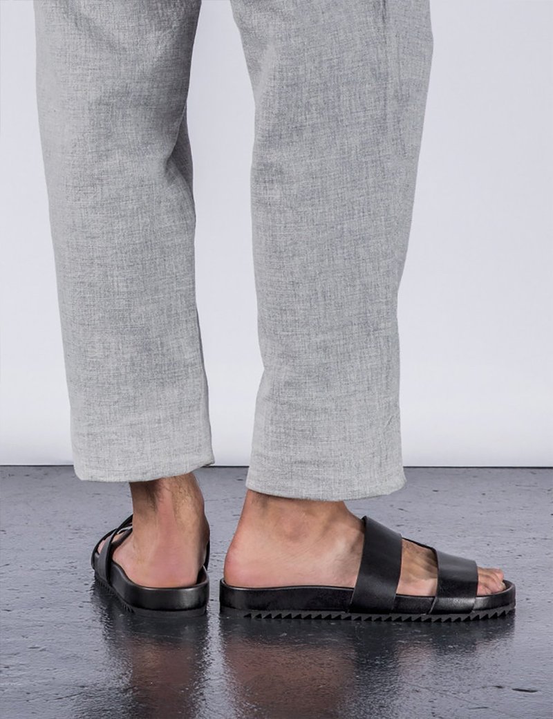 New Grenson Chadwick Leather Sandals - Black - Size 12 Grenson Chadwick Sandals | Black | US Stockists main image 4