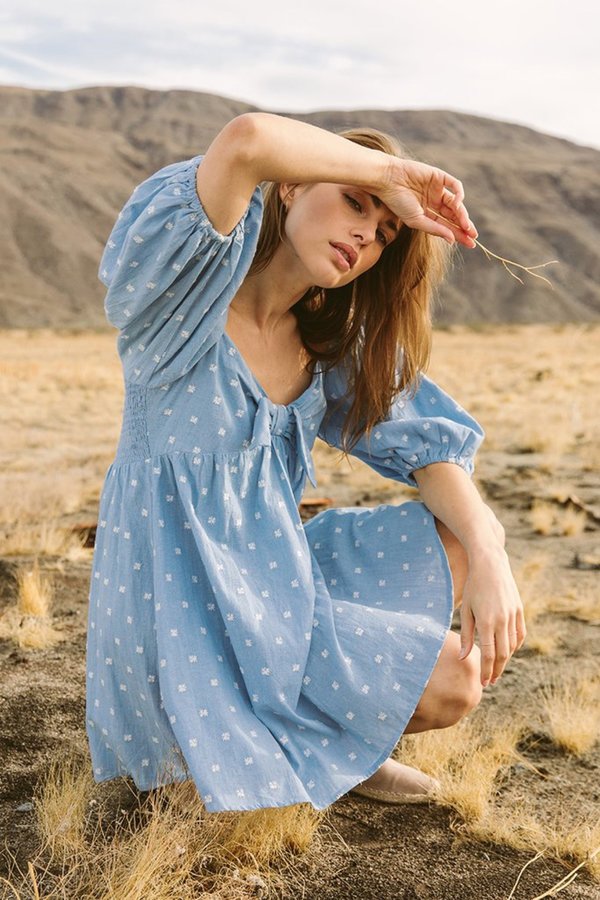 chinese dress ladies Ivana Mini Dress, Venezia Blue L main image 1