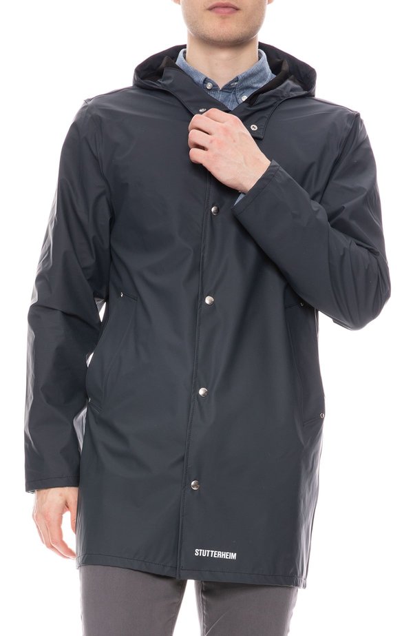 Stutterheim Stockholm Lightweight Raincoat NAVY Garmentory