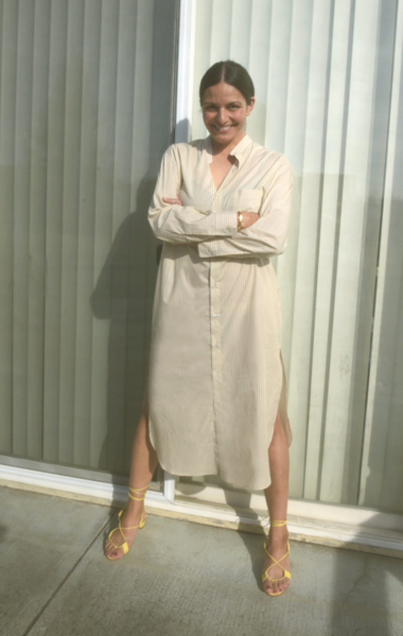 Cristaseya.】Striped Cotton Mao Shirt S