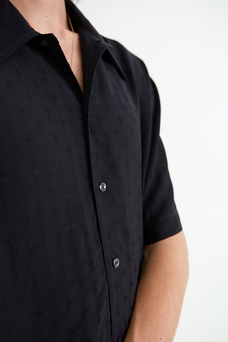 Sefr Suneham Shirt - Black Print | Garmentory