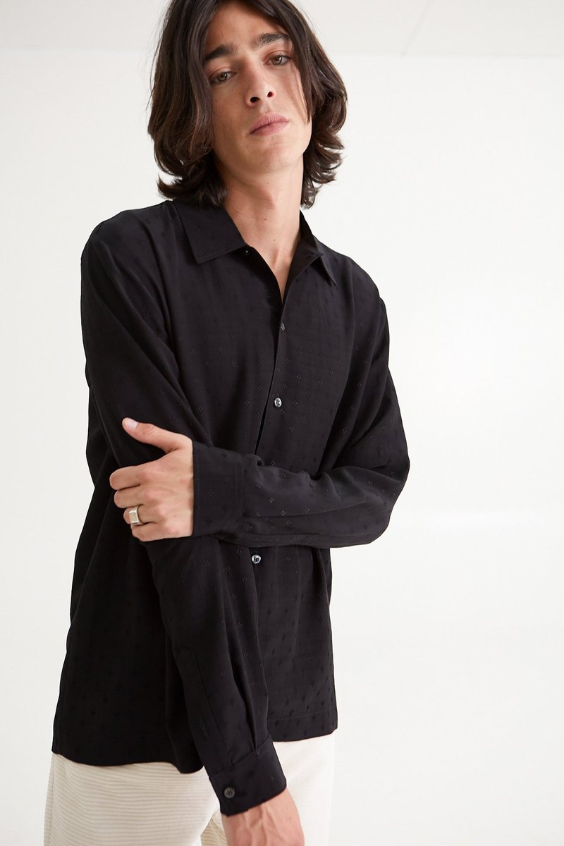 トップス sefr sense shirt black size S Black Sense Shirt by Séfr on Sale