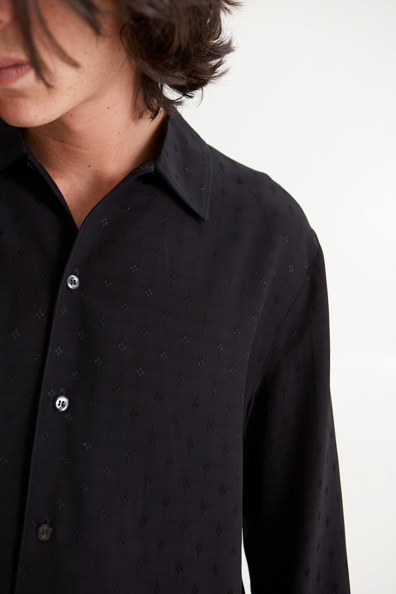 トップス sefr sense shirt black size S Sefr Sense Shirt - Black Prints | Garmentory