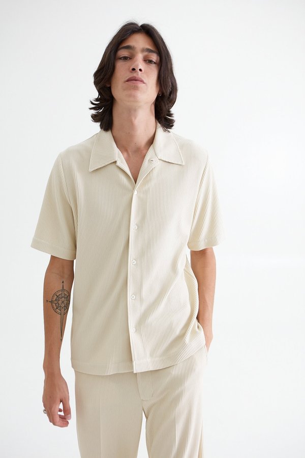 Sefr Suneham Stripe Shirt - Off White | Garmentory