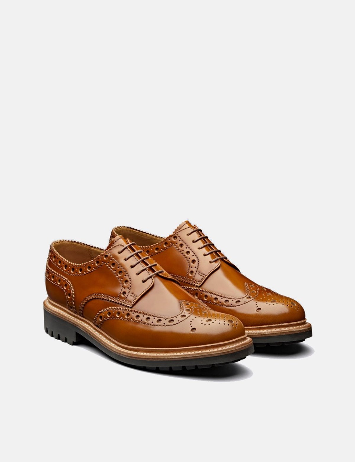 GRENSON Leather Oxford Shoes Men’s size 9 Brown Lace Up Men main image 3