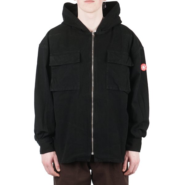Cav Empt HOOD ZIP SHIRT JACKET - BLACK | Garmentory