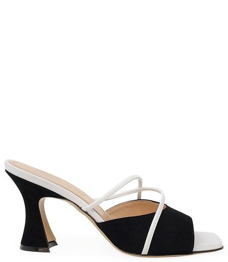 white medium heel sandals