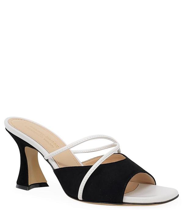 Madison Maison by Giampaolo Viozzi Mid Heel Sandal - Black/White Madison Maison by Giampaolo Viozzi Mid Heel Sandal - Black/White