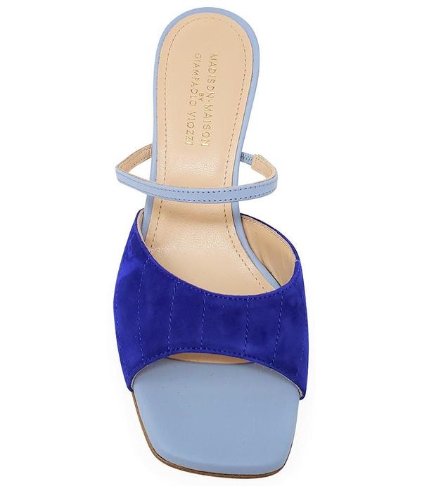 Madison Maison by Giampaolo Viozzi Mid Heel Sandal - Navy/Skyblue Madison Maison by Giampaolo Viozzi Mid Heel Sandal - Navy/Skyblue