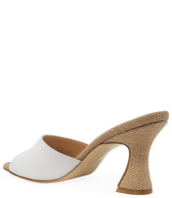 Madison Maison by Giampaolo Viozzi Mid Heel Sandal - Tan/White Madison Maison by Giampaolo Viozzi Mid Heel Sandal - Tan/White