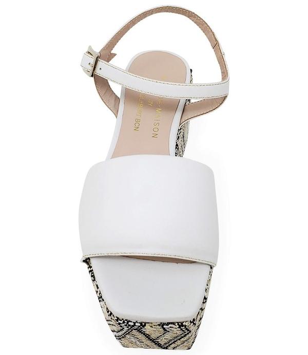 Madison Maison By Pablo Gilbert Woven Leather Wedge - White/Multi Madison Maison By Pablo Gilbert Woven Leather Wedge - White/Multi