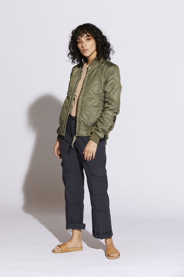 side zip bomber jacket