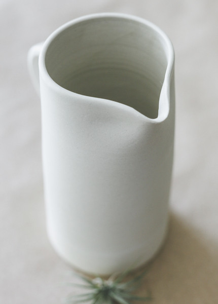 Notary Ceramics - Summer Pitcher in White Notary Ceramics - Summer Pitcher in White