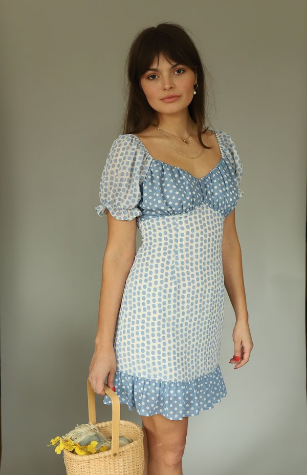 knee length dresses for ladies Moon River Puff Sleeve Dress