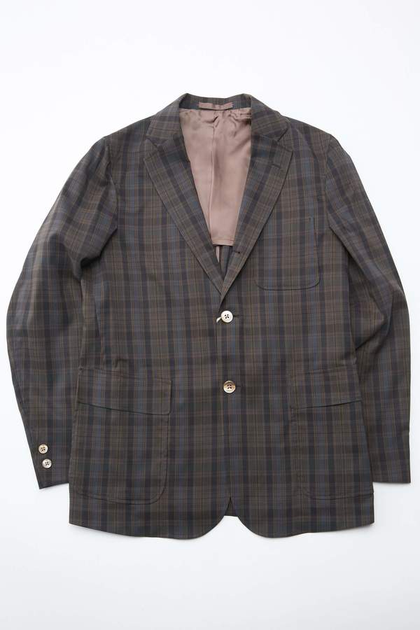 Beams Plus 3B Dark Madras Check Jacket - BROWN | Garmentory