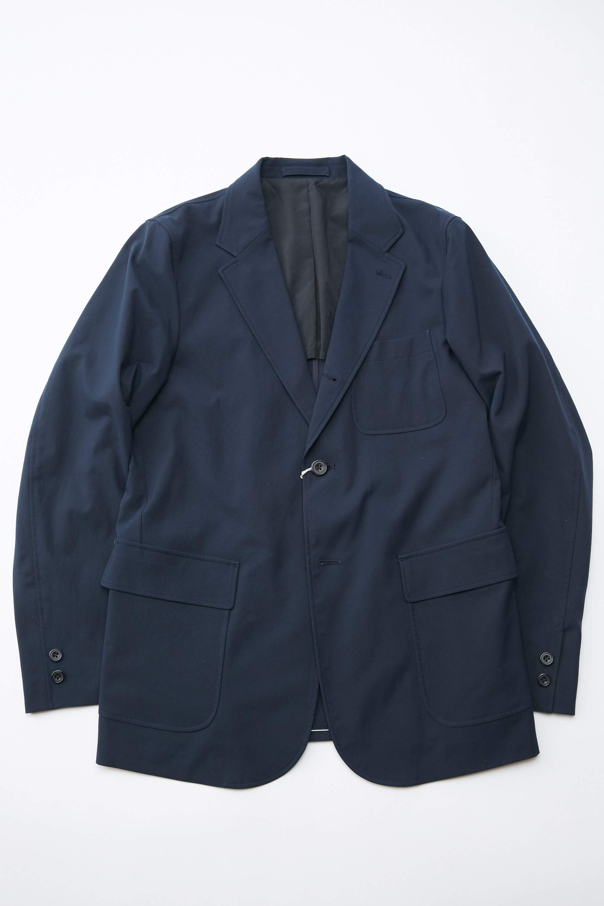 Beams Plus 3B Polyester Chambray Travel Jacket - NAVY | Garmentory