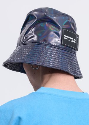 we11done New Rubber Patch Bucket Hat - Navy | Garmentory