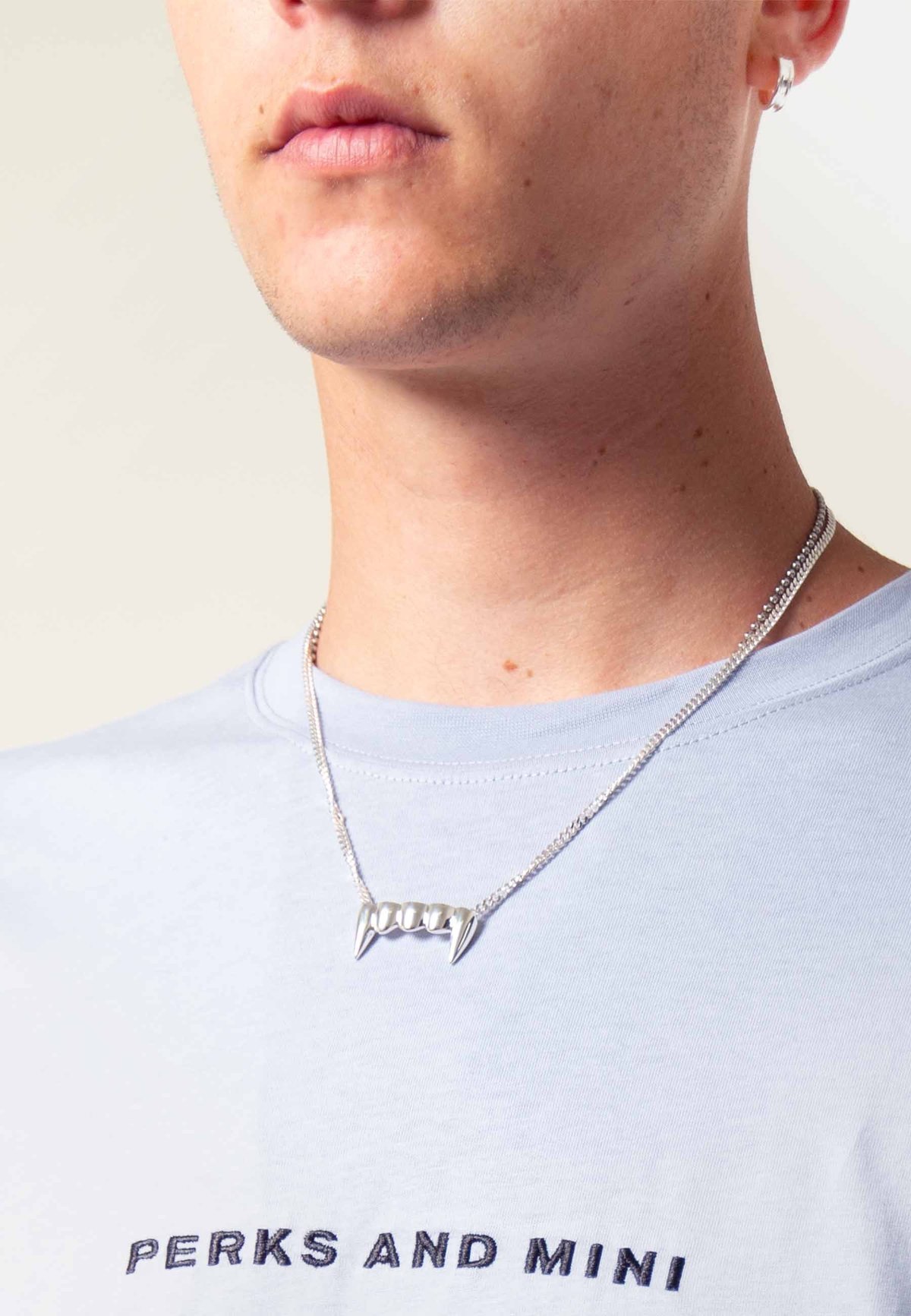 Perks and Mini X.P P.A.M Orignal Fangs Necklace - silver