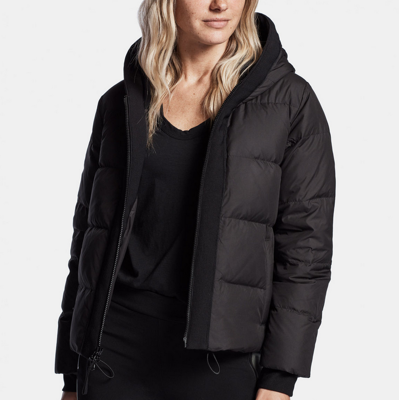 James Perse Y/OSEMITE RIB PANEL PUFFER JACKET - Black