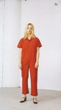 Caron Callahan Crawford Jumpsuit in Crimson Twill Caron Callahan Crawford Jumpsuit in Crimson Twill