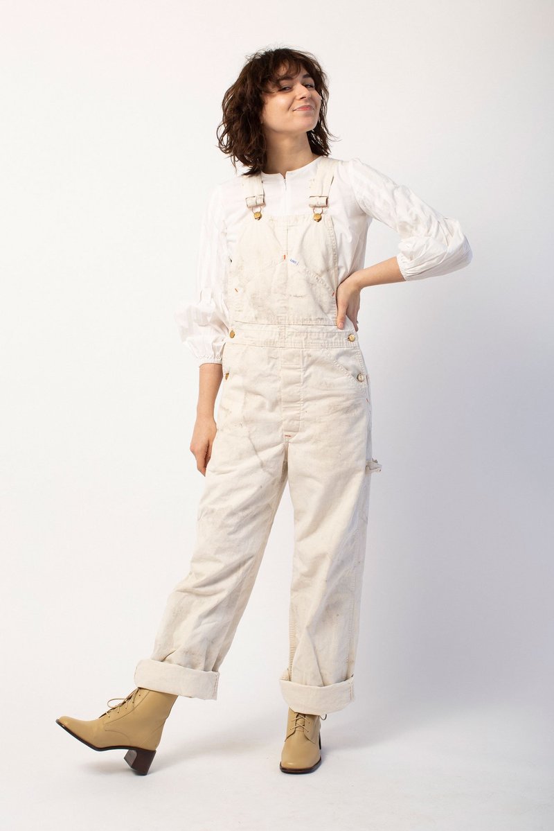 Vintage Cream Lee Overalls | Garmentory