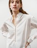 Ys by Yohji Yamamoto Womens Victorian Ball Button Shirt - White - Thumbnail 2