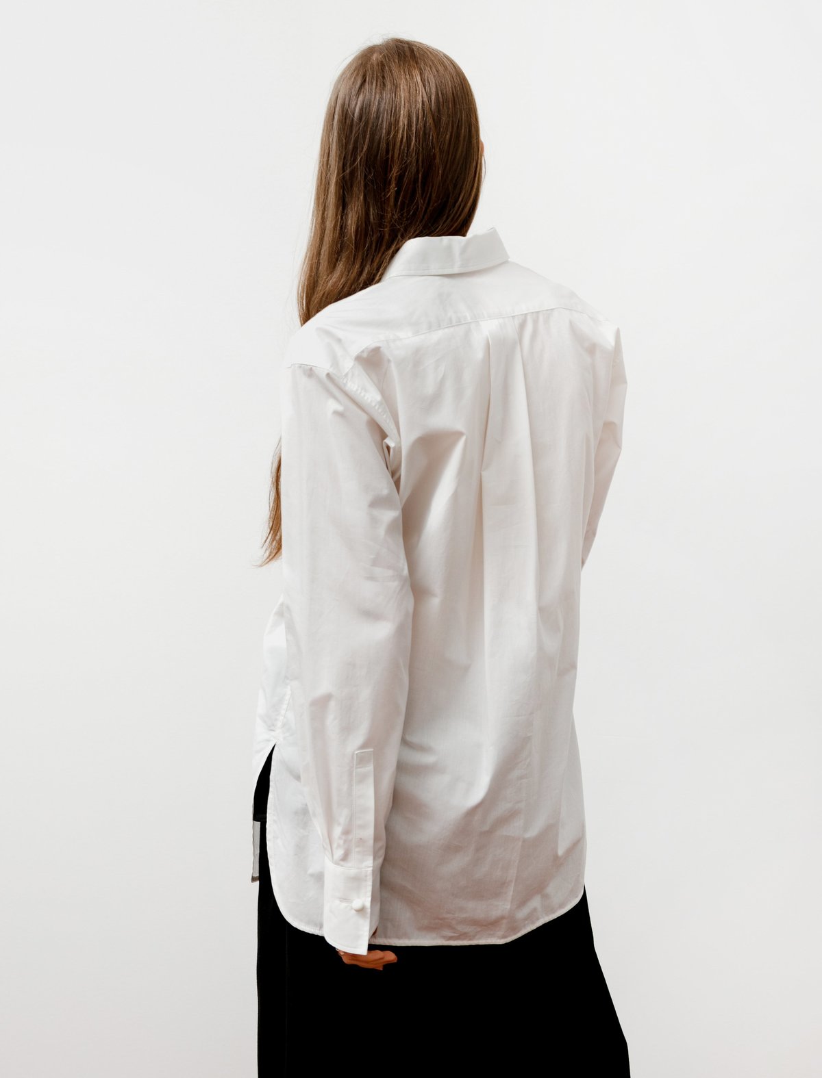 Ys by Yohji Yamamoto Womens Victorian Ball Button Shirt - White - Image 3 of 4
