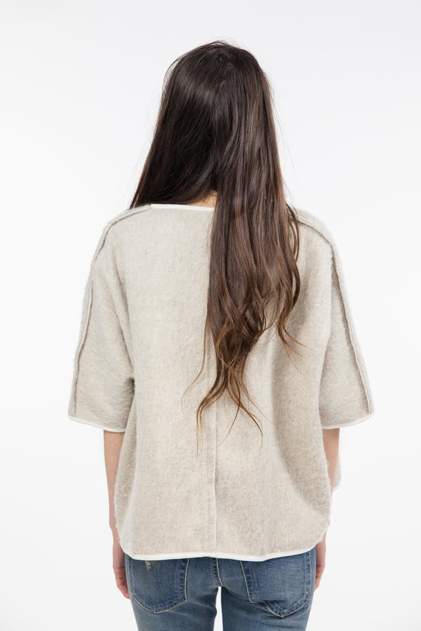 Objects Without Meaning Pullover Poncho Oatmeal Garmentory
