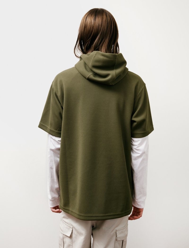 Engineered Garments Short Sleeve Hoody - Olive | Garmentory