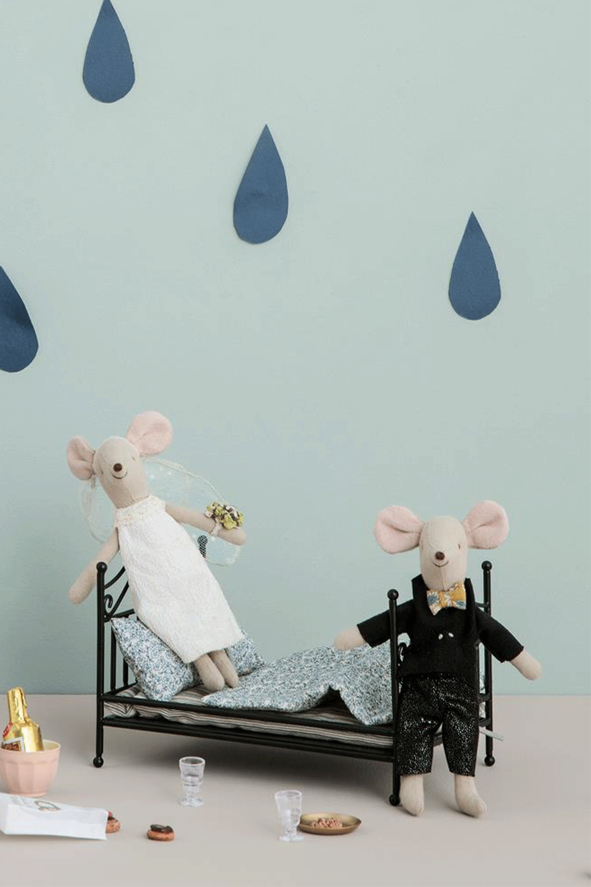 MAILEG WEDDING MICE COUPLE IN BOX, MUM AND DAD