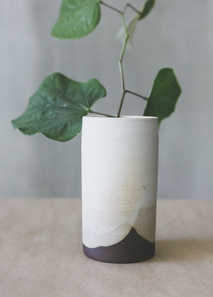 Notary Ceramics - Simple Cylinder Vase in Satin Grey Notary Ceramics - Simple Cylinder Vase in Satin Grey