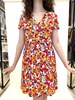 DES PETITE HAUTS VIANE GEORGETTE PRINT DRESS - Thumbnail 4