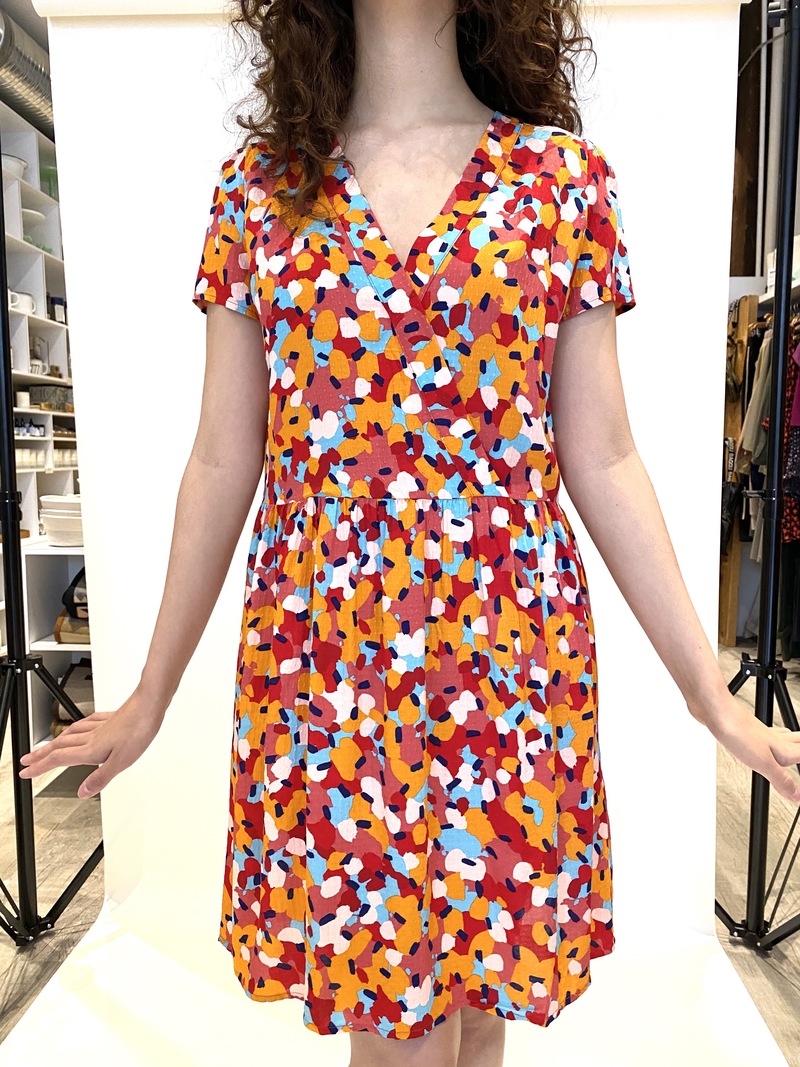 DES PETITE HAUTS VIANE GEORGETTE PRINT DRESS