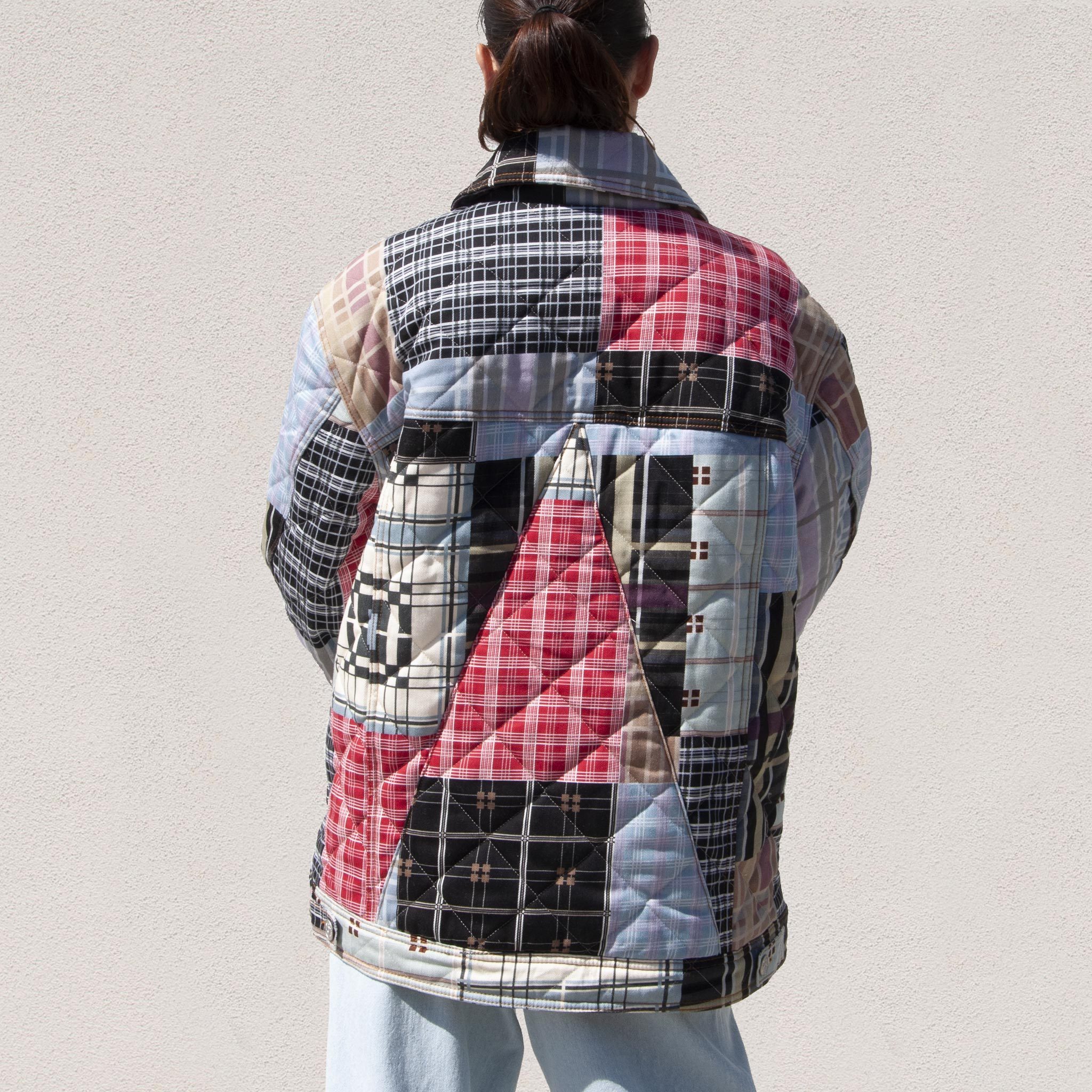 Ganni Oversized Quilted Denim Jacket Garmentory