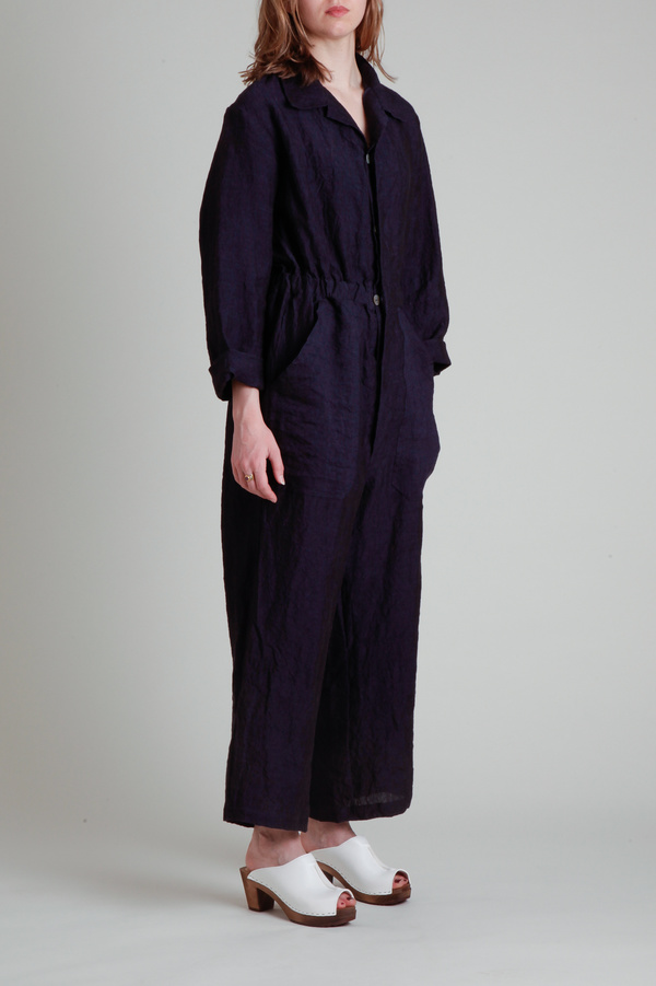 long sleeve linen jumpsuit