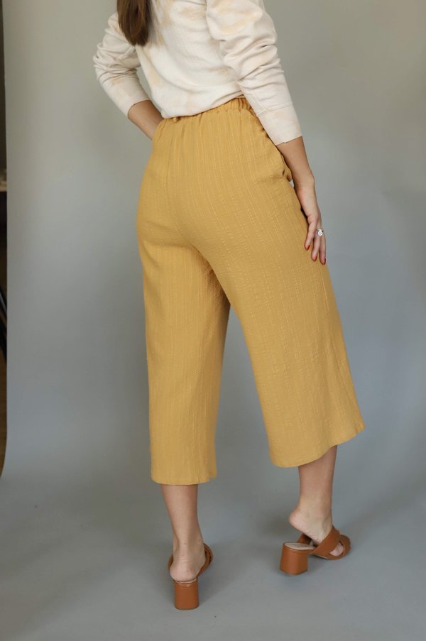 Lush Mustard Rope Belt Culotte Pants Lush Mustard Rope Belt Culotte Pants