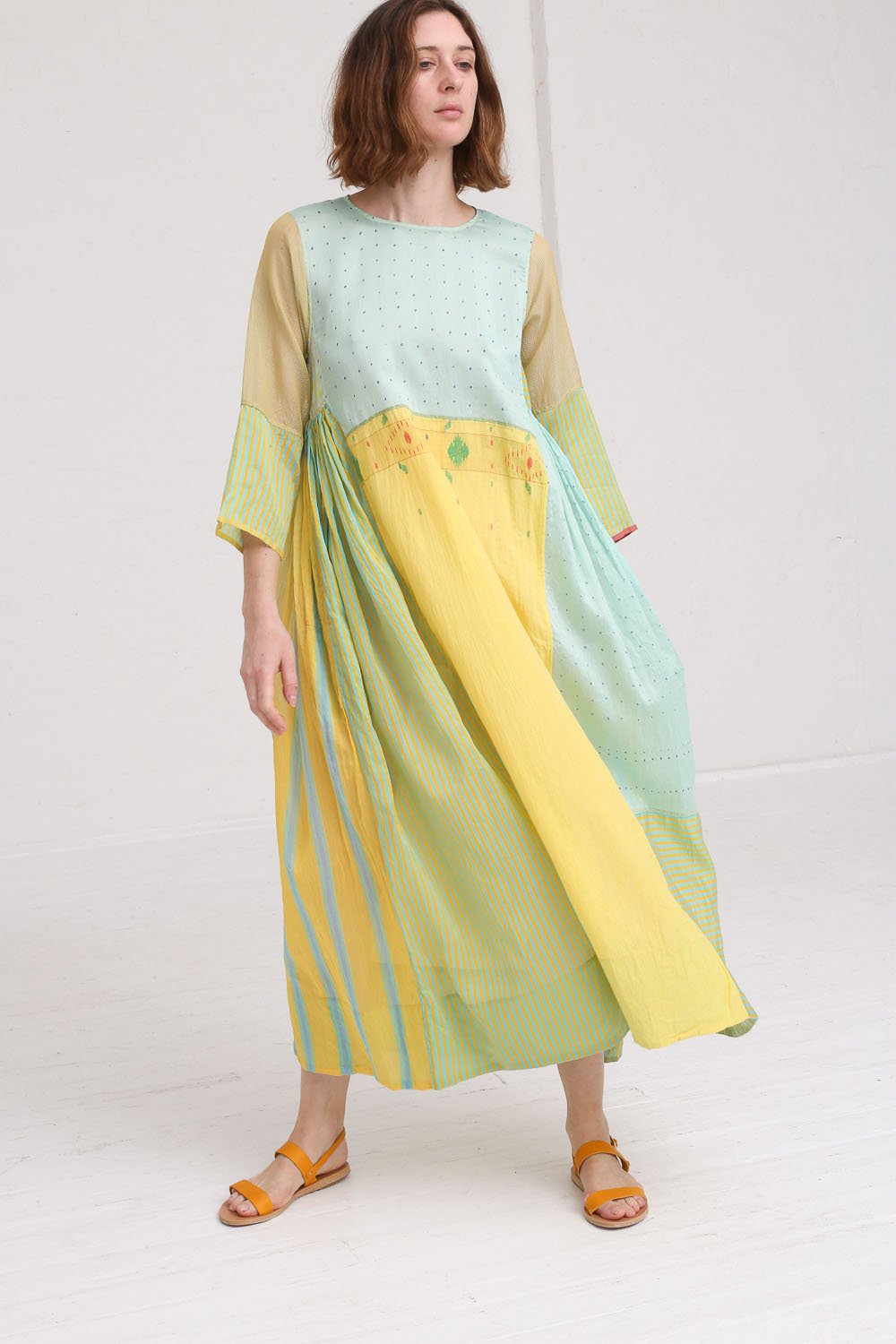 Injiri Dress Green / Yellow Garmentory