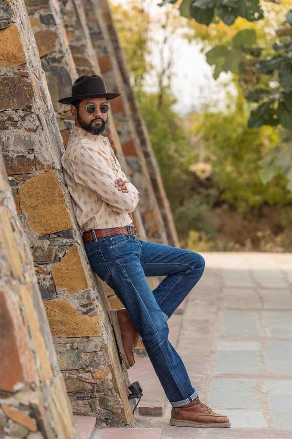Dushyant Asthana Hand-Printed The Barrington Full Sleeve Shirt - Nomad Print Dushyant Asthana Hand-Printed The Barrington Full Sleeve Shirt - Nomad Print