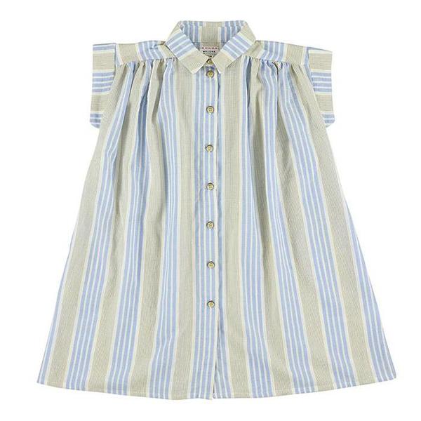 Kids Morley Lenny Dress - Blue Stripes