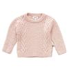 kids Oeuf NYC Baby And Child Cable Knit Sweater - Pink - Thumbnail 2