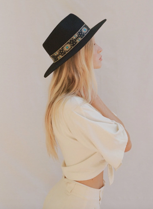 Lack Of Color Phoenix Fedora in Black NWT Lack of Color Black Fedora in style “The Phoenix” main image 4