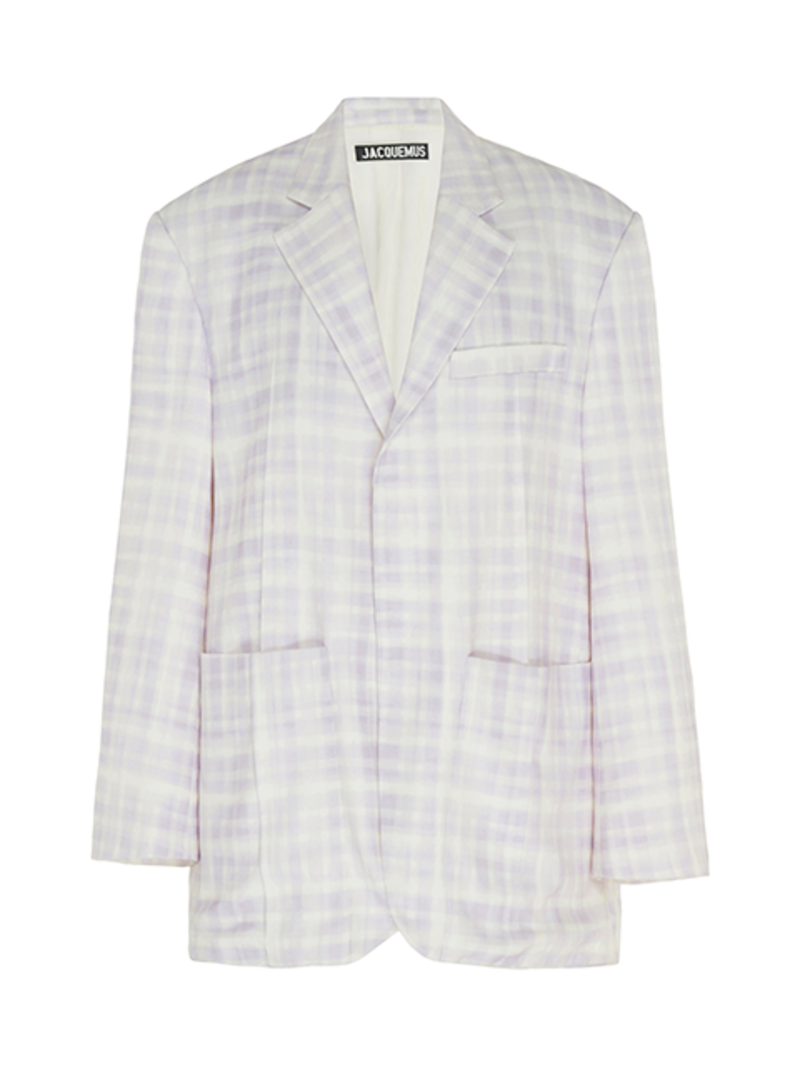 JACQUEMUS La Veste D'Homme Blazer - Print Purple Check JACQUEMUS La Veste D'Homme Blazer - Print Purple Check