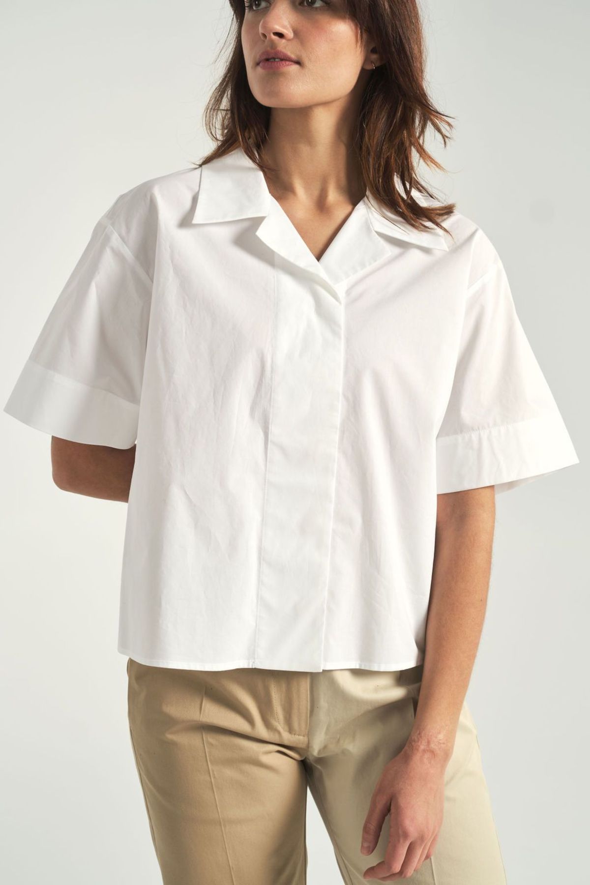 トップス Maison Margiela FLY FRONT SHIRT WHITE 38 Maison Margiela FLY FRONT SHIRT WHITE size 38