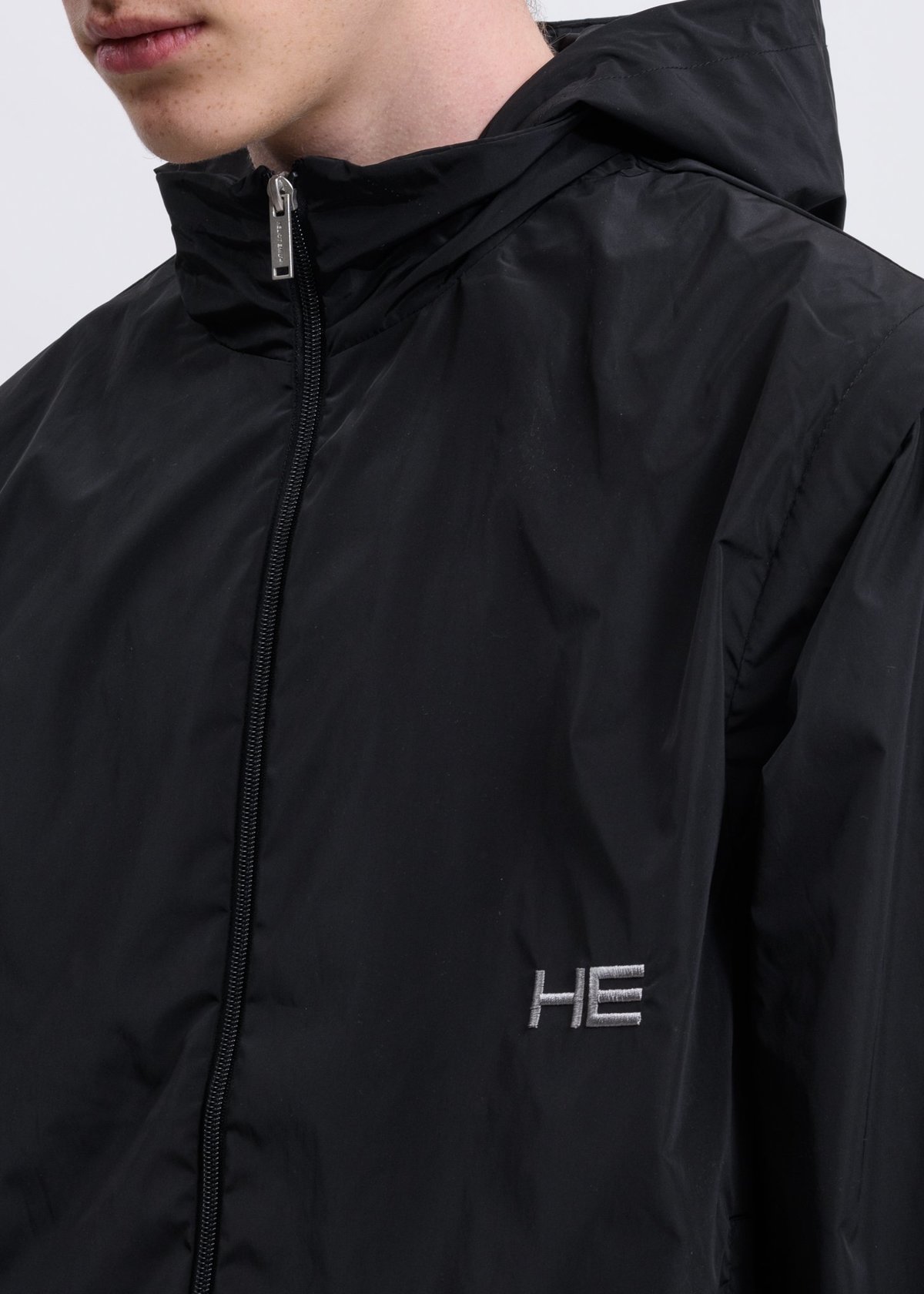 Heliot Emil Funnel Track Jacket Black Garmentory